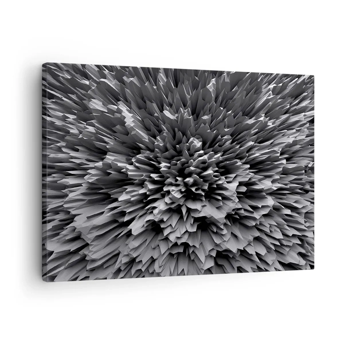 Impression sur toile - Image sur toile - Structure abstraite en nuances de gris - 70x50cm - Ça ne peut pas être plus dur que ça - Décoration murale moderne pour le salon et la chambre ARTTOR