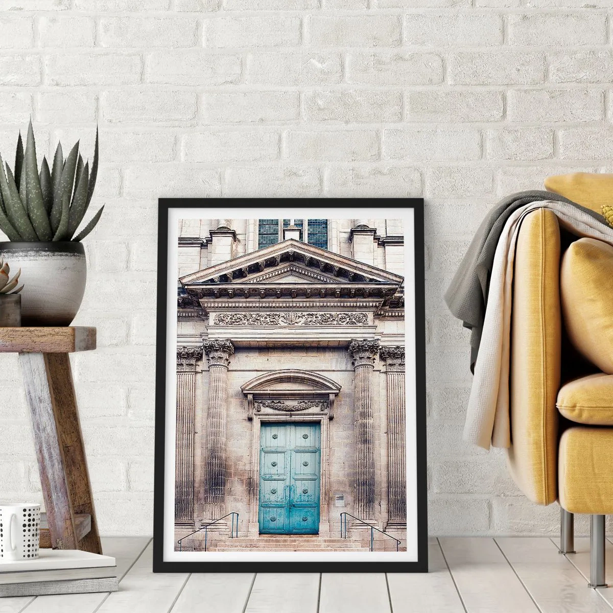 Affiche dans un cadre noir - Poster - Porte d'entrée vers le monde des esprits - 50x70cm - La porte d'entrée vers le monde de l'esprit - Décoration murale moderne pour le salon et la chambre ARTTOR