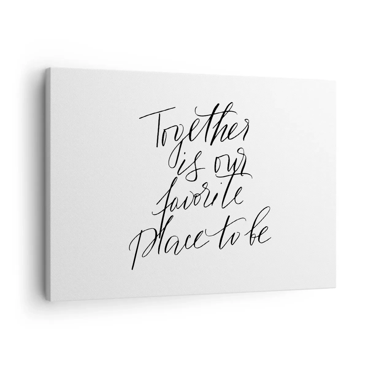 Impression sur toile - Image sur toile - Inscription typographique dans un style élégant sur fond blanc - 70x50cm - Vous aussi vous le sentez? - Décoration murale moderne pour le salon et la chambre ARTTOR