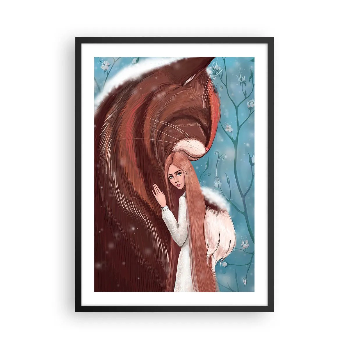 Affiche dans un cadre noir - Poster - Une présence ressentie - 50x70cm - Bienvenue dans le conte de fées - Décoration murale moderne pour le salon et la chambre ARTTOR
