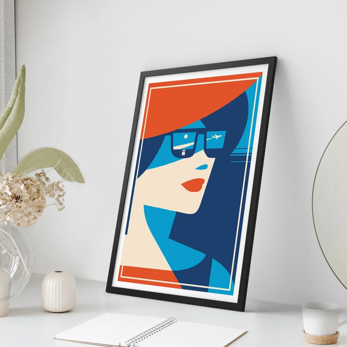 Affiche dans un cadre noir - Poster - voyage de vacances - 50x70cm - Voyage de vacances - Décoration murale moderne pour le salon et la chambre ARTTOR
