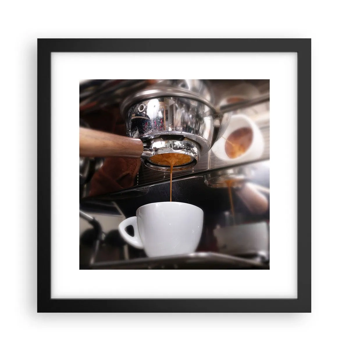 Affiche dans un cadre noir - Poster - Bon moment de la journée - 30x30 cm