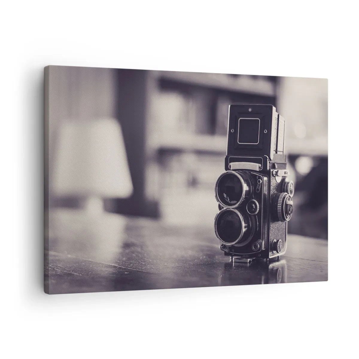 Impression sur toile - Image sur toile - Appareil photo ancien en noir et blanc - 70x50cm - La magie de la photographie ancienne - Décoration murale moderne pour le salon et la chambre ARTTOR