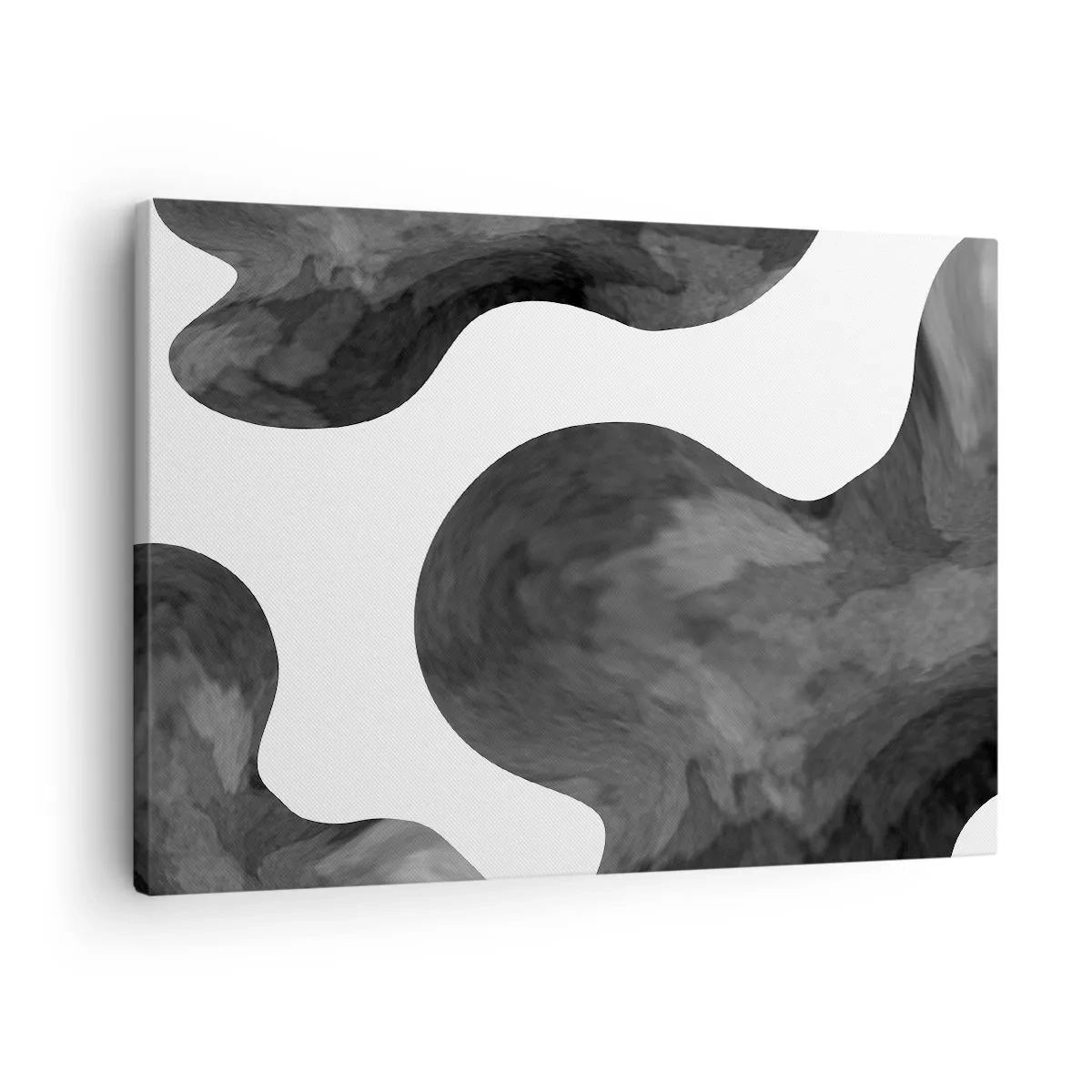 Impression sur toile - Image sur toile - Motif abstrait dans les tons de gris et de blanc - 70x50cm - La route du lait - Décoration murale moderne pour le salon et la chambre ARTTOR
