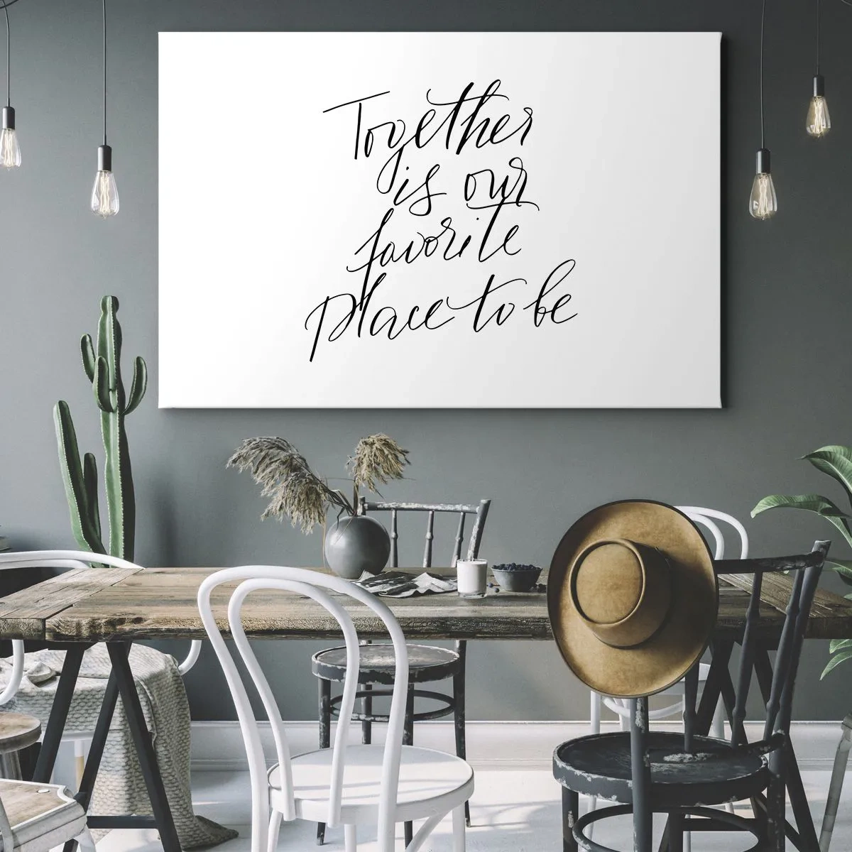Impression sur toile - Image sur toile - Inscription typographique dans un style élégant sur fond blanc - 70x50cm - Vous aussi vous le sentez? - Décoration murale moderne pour le salon et la chambre ARTTOR