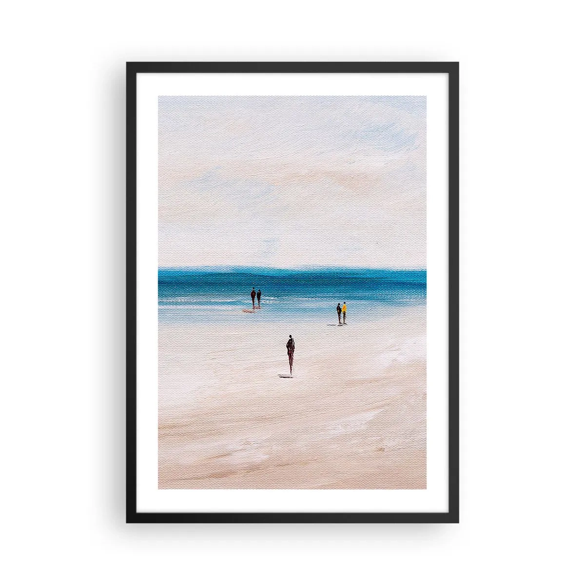 Affiche dans un cadre noir - Poster - Scène de plage minimaliste - 50x70cm - Un besoin naturel - Décoration murale moderne pour le salon et la chambre ARTTOR